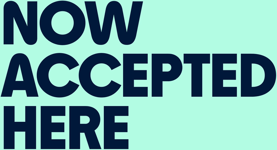 NOW ACCEPTED HERE