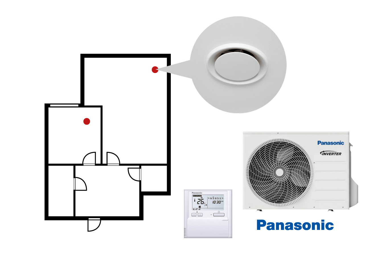 Air Conditioning Ducted Ceiling Small
