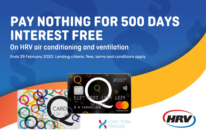 Love the feeling of HRV Cooling. Pay nothing for 500 days, interest free!