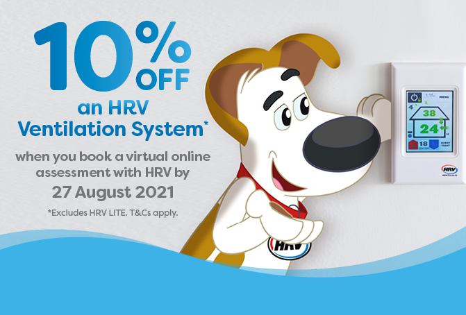 Get 10% off a HRV Ventilation System*