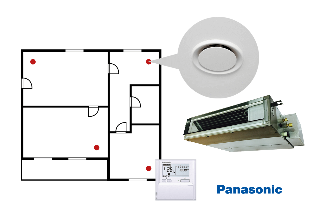 Air Conditioning Ducted Ceiling Large