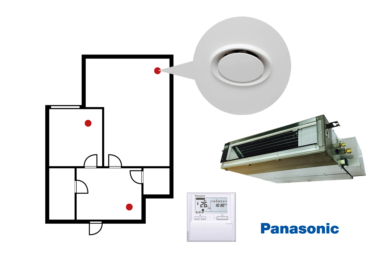 Heat Pumps Ducted Ceiling Medium - Heating