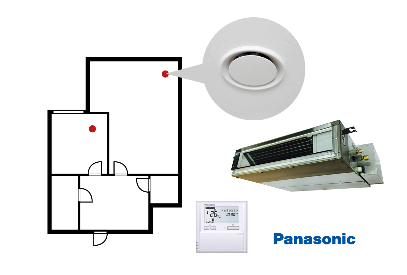 Heat Pumps Ducted Ceiling Small - Heating