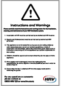 Installation Instructions and Warnings