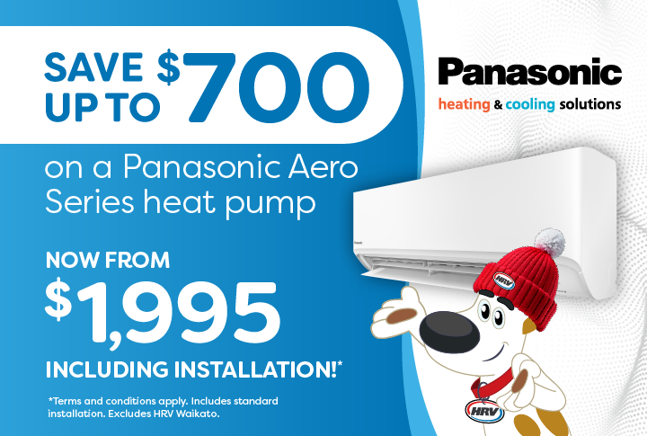 Save up to $700 on a Panasonic Aero Series heat pump!