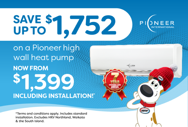 Save up to $1,475 on Pioneer high wall heat pumps!