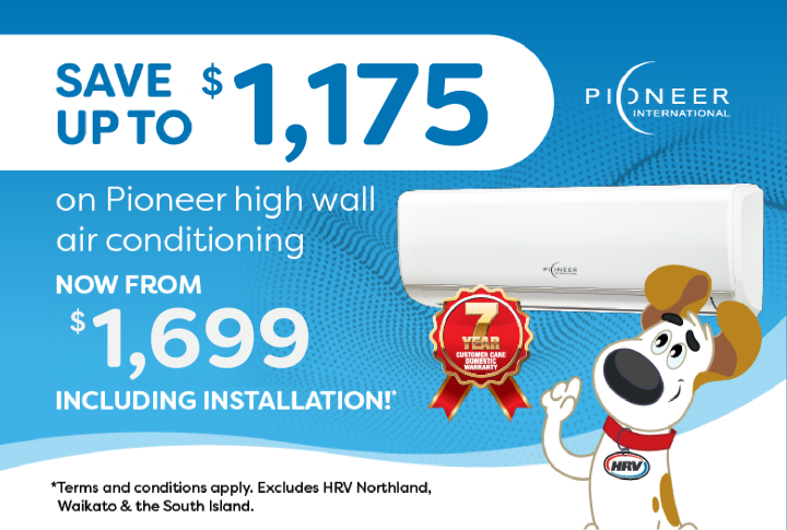 Save up to $1,175 on a Pioneer high wall heat pump!