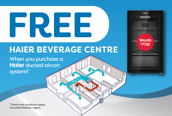 Haier Ducted Air Conditioning + FREE Beverage Centre