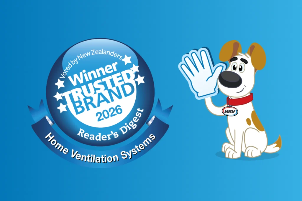 HRV recognised as New Zealand s Most Trusted Brand in Home Ventilation Systems in 2026 - 5 Years in a row!