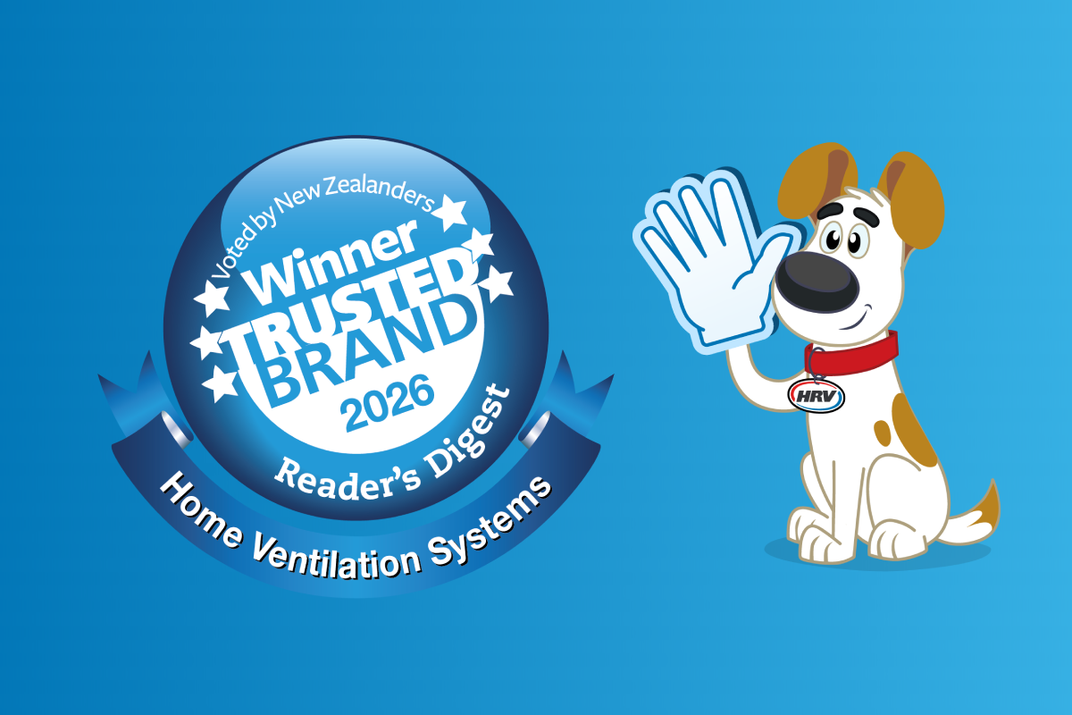 HRV recognised as New Zealand s Most Trusted Brand in Home Ventilation Systems in 2026 - 5 Years in a row!