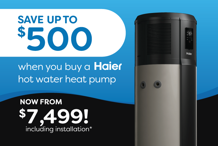 Save $500 on a Haier Hot Water Heat Pump