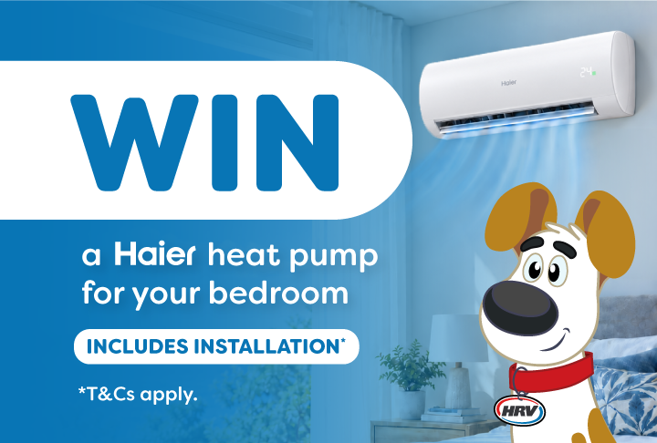 Be into win a Haier heat pump!