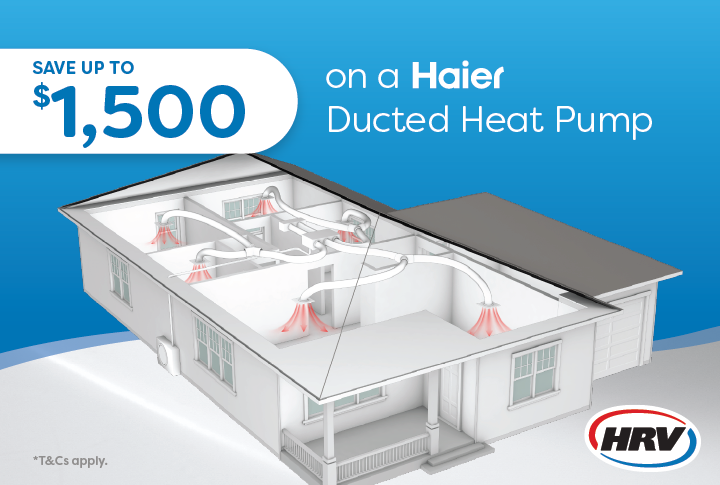 Save up to $1,500 on a Haier Ducted Heat Pump