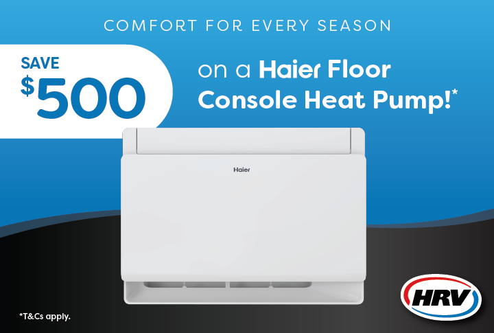 Save $500 on a Haier Floor Console Heat Pump